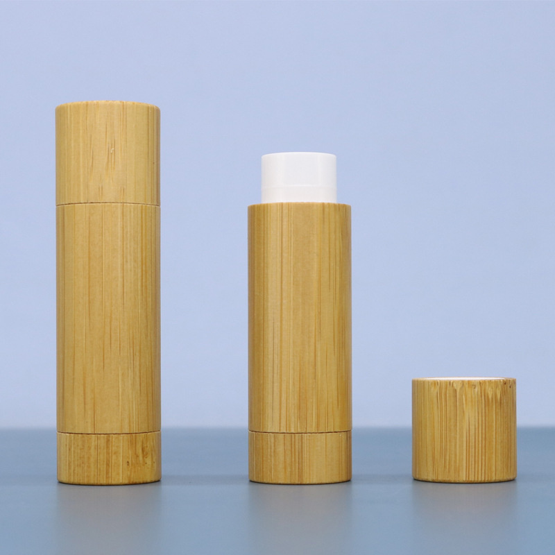Lip Balm Tube Empty Chapstick Bottle Bamboo Tubes Lip Gloss Storage Tubes for Women