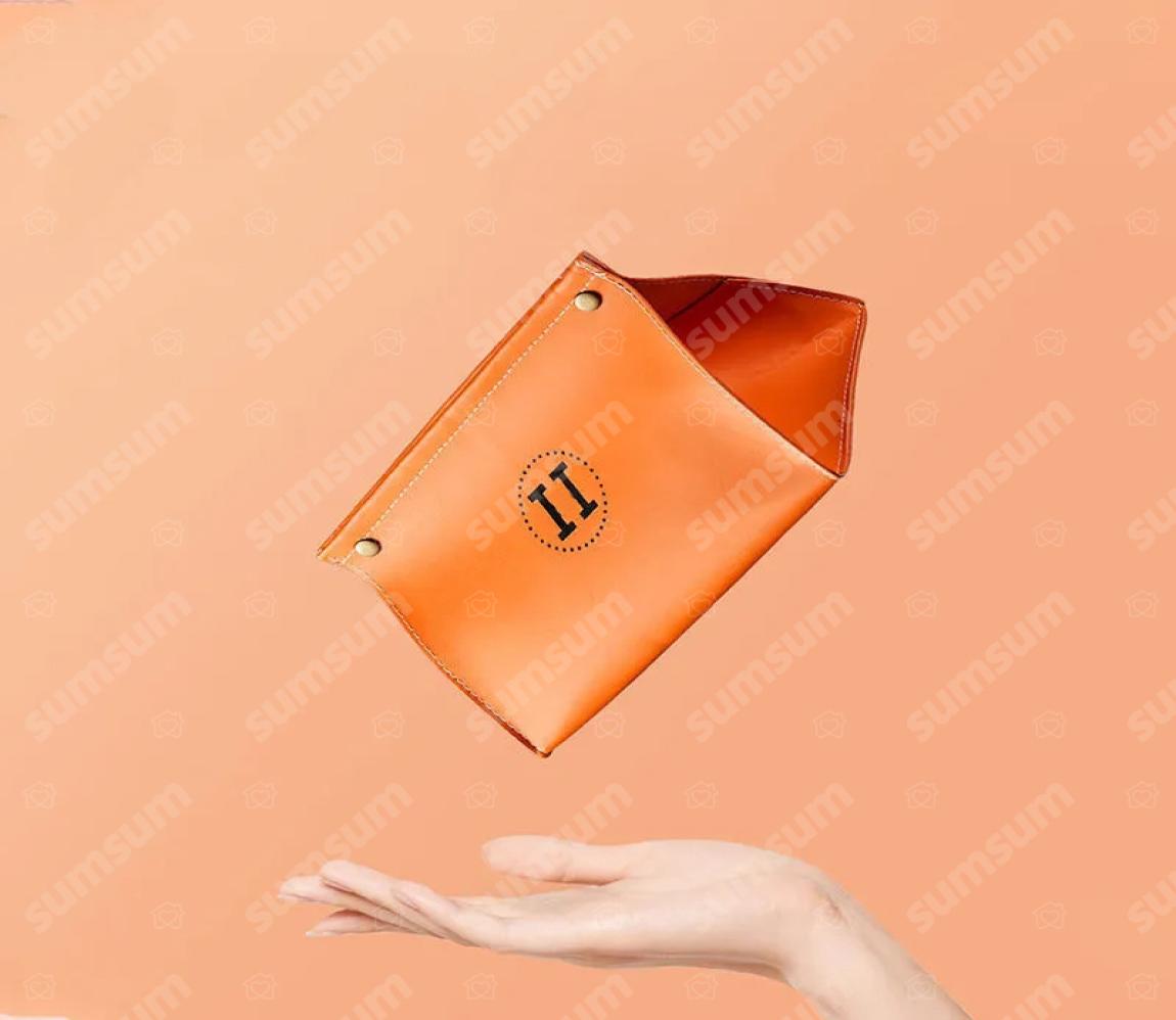 Tissue Box Holder Designer Leather Bag Matching Home Decor Orange Tissue Boxes H Square Cute Table Decoration Sumsum Dining D