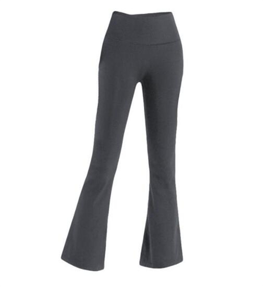 Brand 2025 Designer Women's Yoga Pants Solid Color Nude Sports Shaping Tight Running Sports Clothing Women's Bell bottom Pants High Quality 