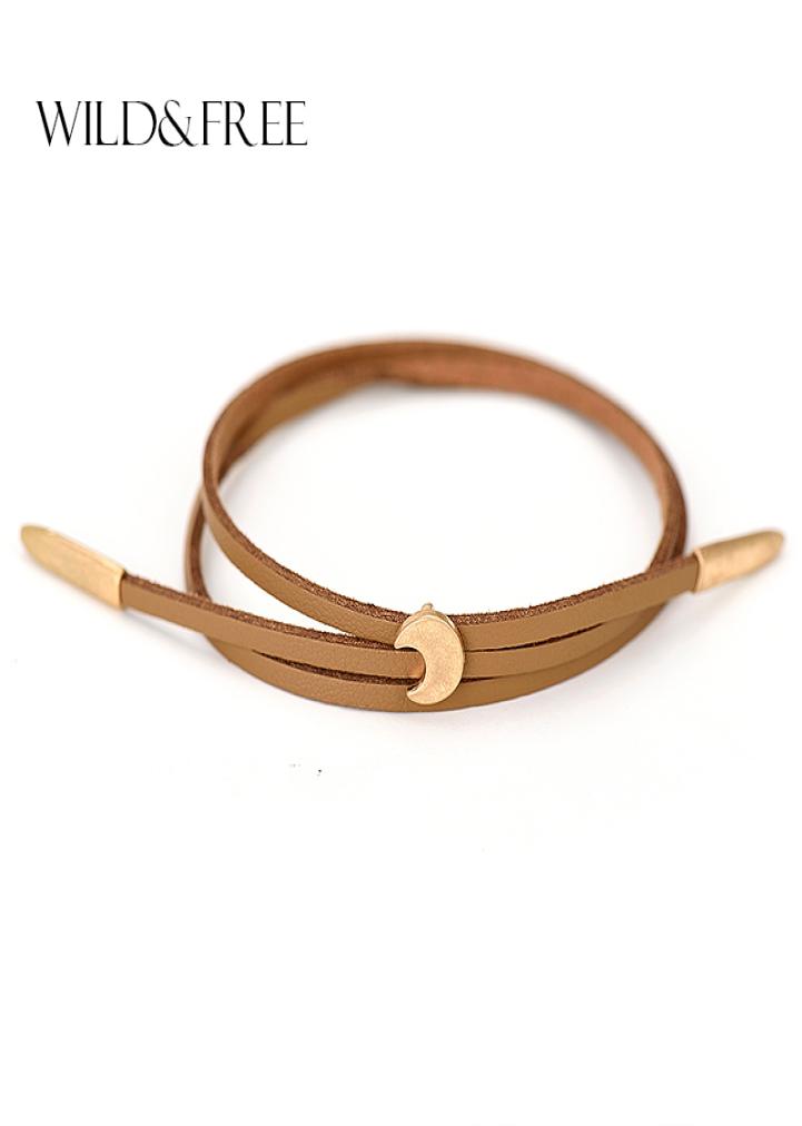 Whole Women New Double Layer PU Leather Bracelets Vintage Worn Gold Zinc Alloy Moon Pendant Adjustable Charm Bangles Jewelry 1214852
Whole Women New Double Layer PU Leather Bracelets Vintage Worn Gold Zinc Alloy Moon Pendant Adjustable Charm Bangles Jewelry 1214852