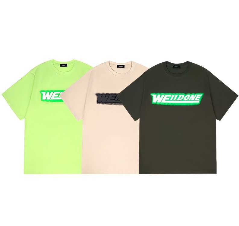 WE11DONE Fashion Welldone Halo Letter Print Short Sleeve OS Loose Round Neck Couple T-shirt Men's and Women's Summer, Green3
WE11DONE Fashion Welldone Halo Letter Print Short Sleeve OS Loose Round Neck Couple T-shirt Men's and Women's Summer, Green3