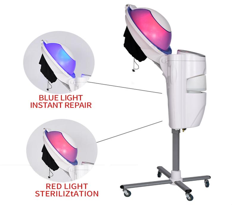 Professional Salon Hair Steamer Machine 7 Lights Functions for Dyeing Perming Oil Treatment Color ProcessorAccelerator Barber Use