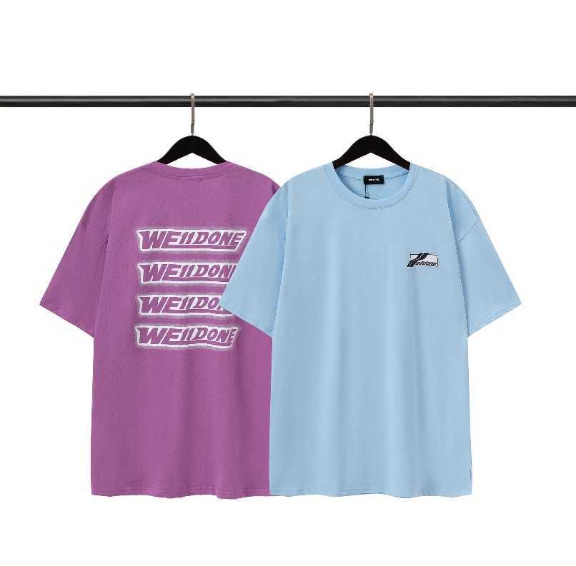 WE11DONE Korean Relaxed Casual Couple T-shirt Welldone New Bullet Screen Multi Row Letter Short Sleeve, Light blue
WE11DONE Korean Relaxed Casual Couple T-shirt Welldone New Bullet Screen Multi Row Letter Short Sleeve, Light blue