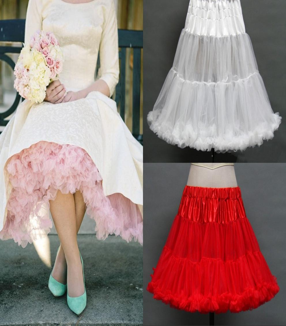 Bands Ruffled Petticoats Colorful Custom Made Any Colors Underskirt 1950s Petticoat Vintage Tulle Skirt For Bridal Gowns Formal Dresses