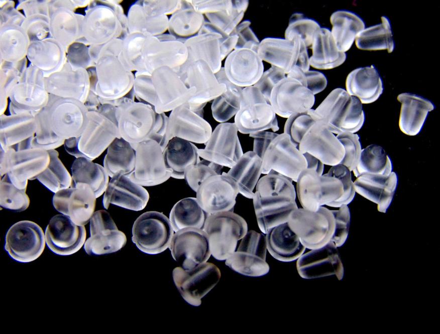 Whole 3000pcslot Rubber Stoppers Earrings back End Spacers CHEAP