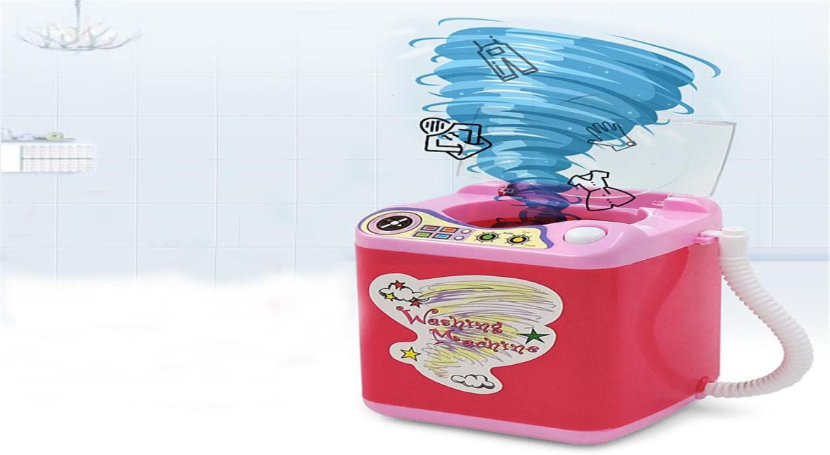 Brushes Cleaner Mini Simulation Play Pretend Electric Cute Cosmetic Powder Puff Washing Machine Makeup Washer Tool
