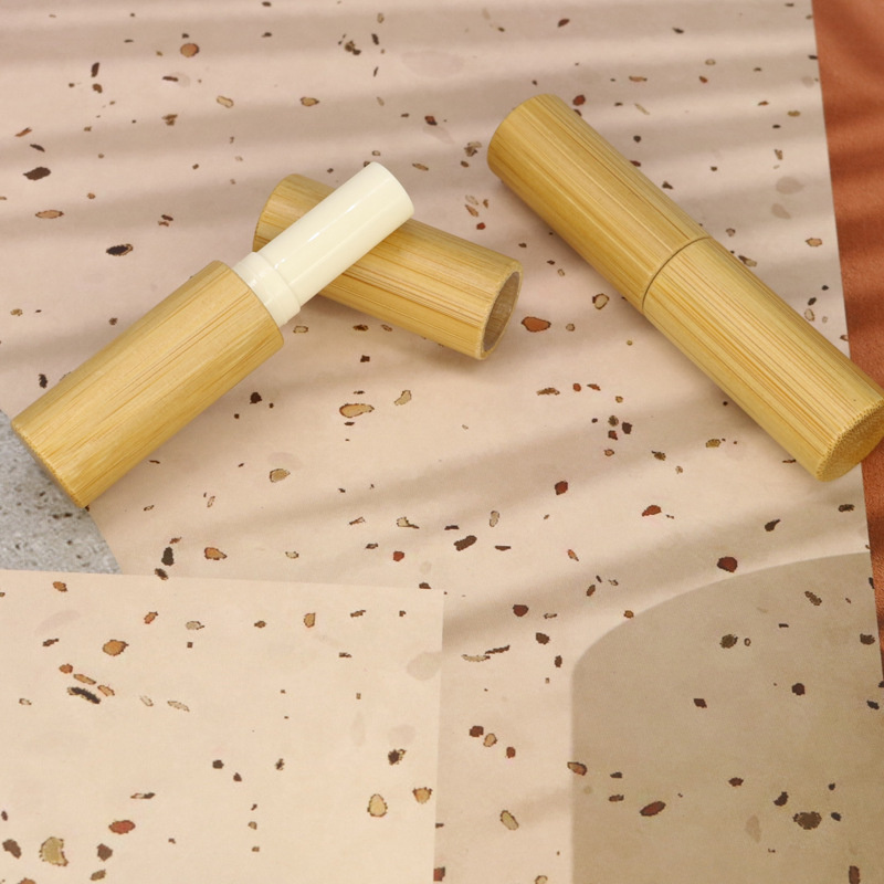 Lip Balm Tube Empty Chapstick Bottle Bamboo Tubes Lip Gloss Storage Tubes for Women