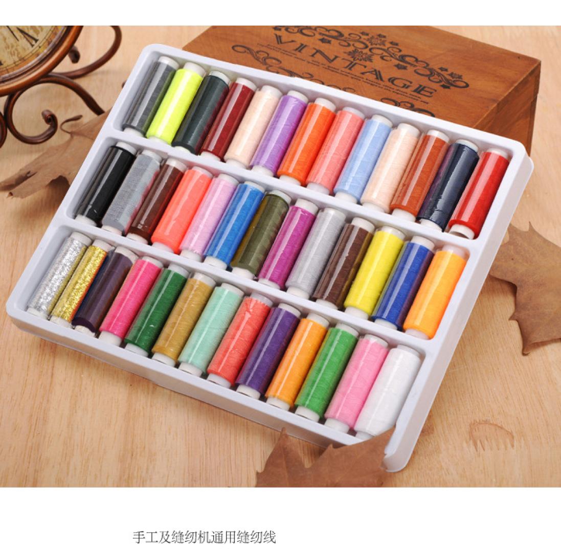 39rollset NO402 Mixed Color Sewing Thread SpolyesterSewing Supplies For Hand Machine Thread to sew