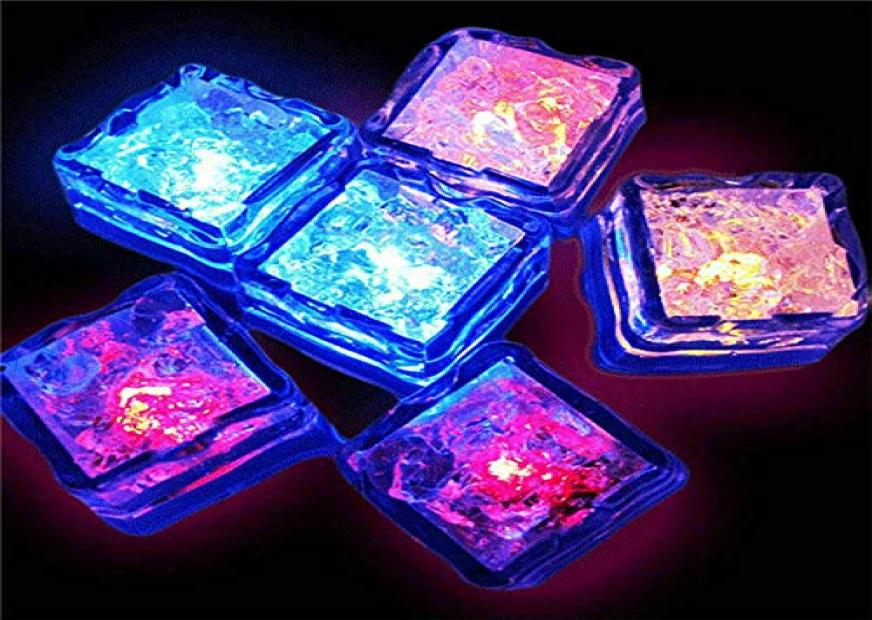 Multi Color LightUp LED Ice Cubes with Changing Lights Colorful Touch Sensing Nightlight LED Flash Ice Block