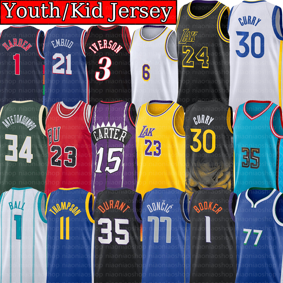 Youth Kids Embroidery 6 jaMes 23 Lebron Basketball Jerseys Kevin Durant Stephen Curry Carter brYant Doncic mIchael Booker Iverson Giannis Harden Best Youth Jersey, Youth/kid jersey
Youth Kids Embroidery 6 jaMes 23 Lebron Basketball Jerseys Kevin Durant Stephen Curry Carter brYant Doncic mIchael Booker Iverson Giannis Harden Best Youth Jersey, Youth/kid jersey