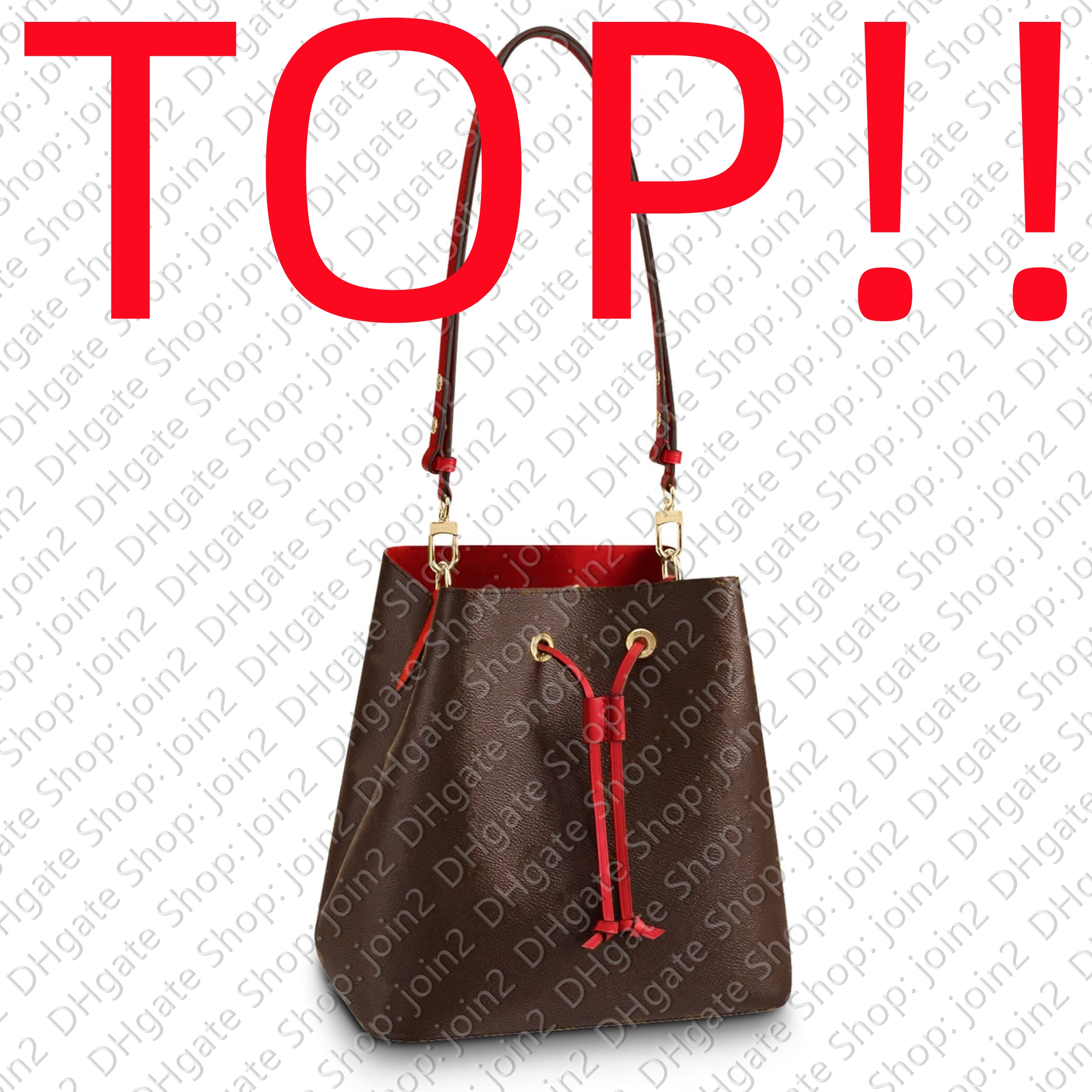 Bucket TOP. M44020 NEONOE MM Shoulder Bag Designer Handbag Purse Luxury Lady Cross Body Bags Tote Pochette Accessoires