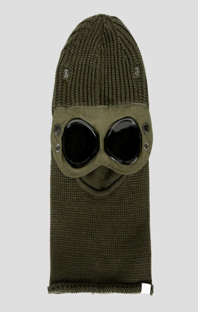 Goggle Balaclava Extra Fine Merino Wool Beanie Knit Hat Men Cap Outdoor Windbreak Hood Retains Heat Skull Caps Black Army Green