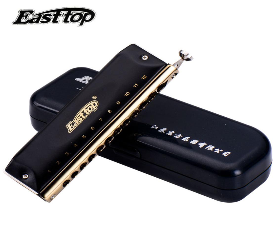 Easttop Chromatic Harmonica 12 Holes 48 Tone Mouth Organ Blues Harp Music Instrumentos Key C Musical Instruments East Top T1248