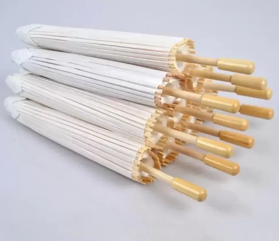 Fans & Parasols Wedding Bride Parasols White Paper Umbrella Wooden Handle Japanese Chinese Craft 60cm Diameter Umbrellas Wholesale FY5699
Fans & Parasols Wedding Bride Parasols White Paper Umbrella Wooden Handle Japanese Chinese Craft 60cm Diameter Umbrellas Wholesale FY5699