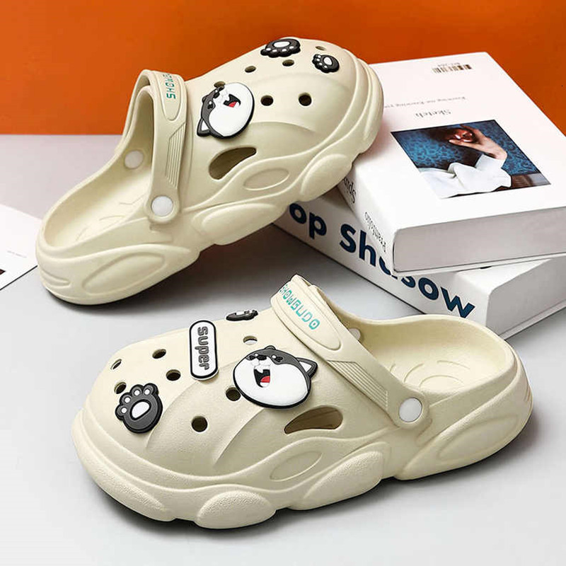 Slippers Men's Thick Platform Clogs Indoor Outdoor Couple Women Flip Flops Garden Sandals Casual Beach Slides 230404