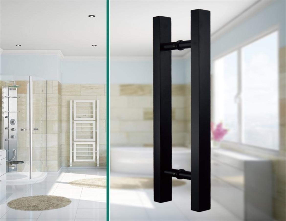 24 Inches Modern Round Bar Ladder Pull Handle Stainless Steel Sliding Barn Door Handle For 812mm Glass Or 4045mm Wood Door 20101