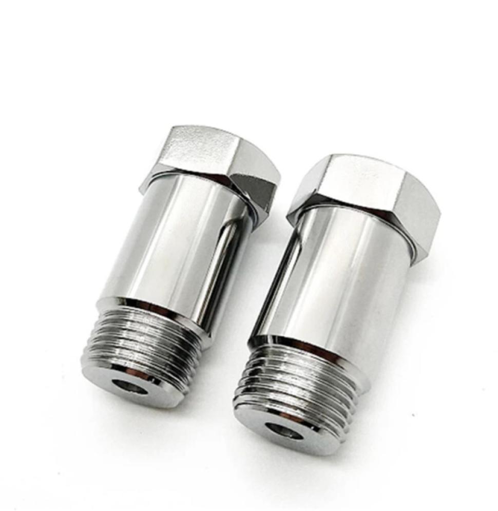 part 2pcs Exhaust Oxygen Sensor Lambda 45mm O2 M18 x15 Extension Spacer Iron Plating Nickel Extender