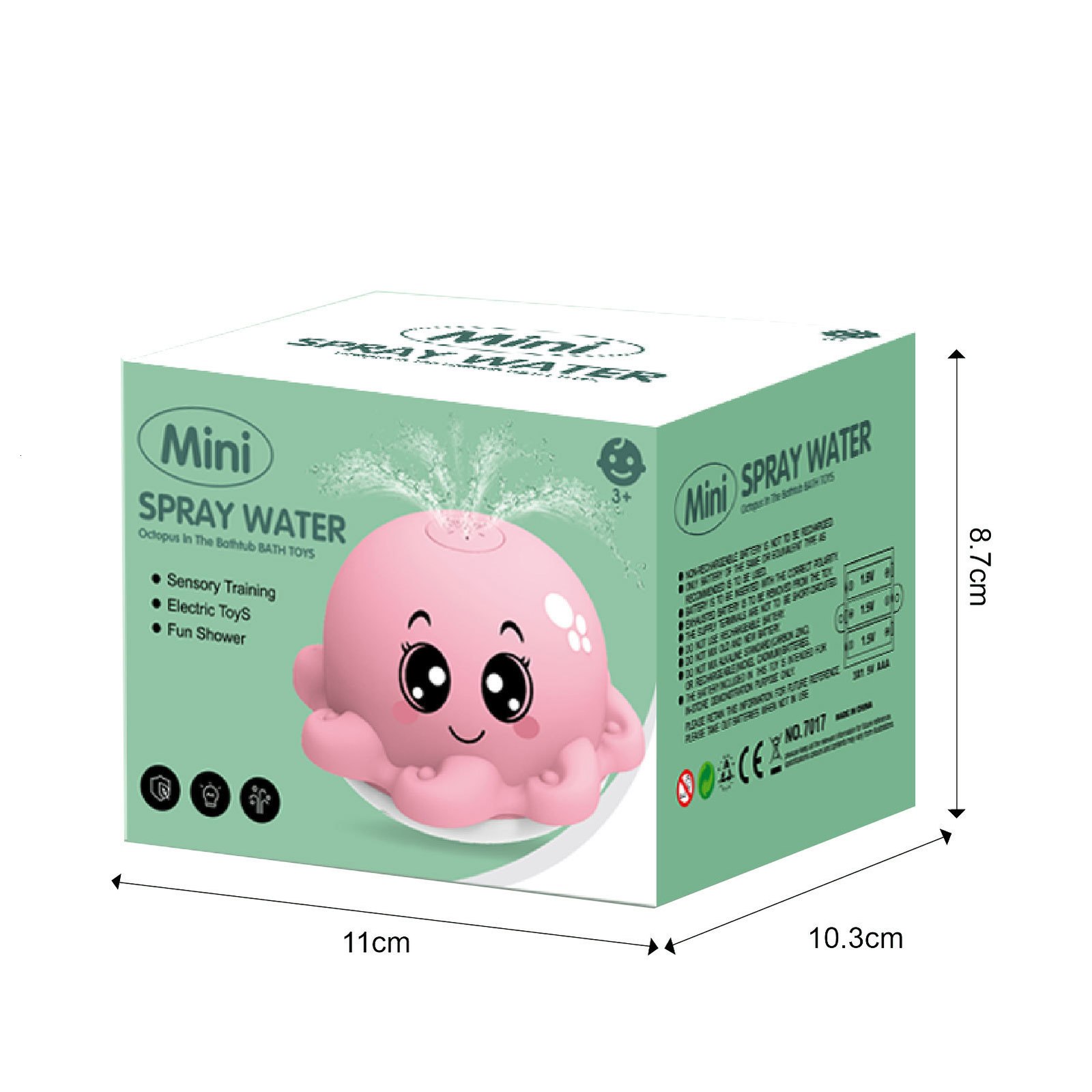 Bath Toys Baby Bath Toys Automatic Spray Sprinkler Cute Animal Octopus Crab Bathtub Toy With LED Light Play Water Game Safe High Quality 230404