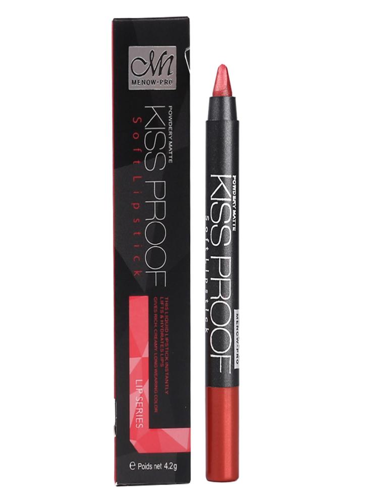 19 colors Matte kissproof lipstick with long lasting effect waterproof Powdery Matte Soft Lip stick Menow Makeup