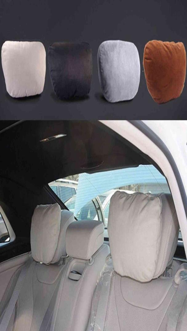 2Pcs Car Headrest Neck Support Pillow Cushion for Mercedes Mayboch S 300 S400 S500 S600 E200 E300 E320 C200l