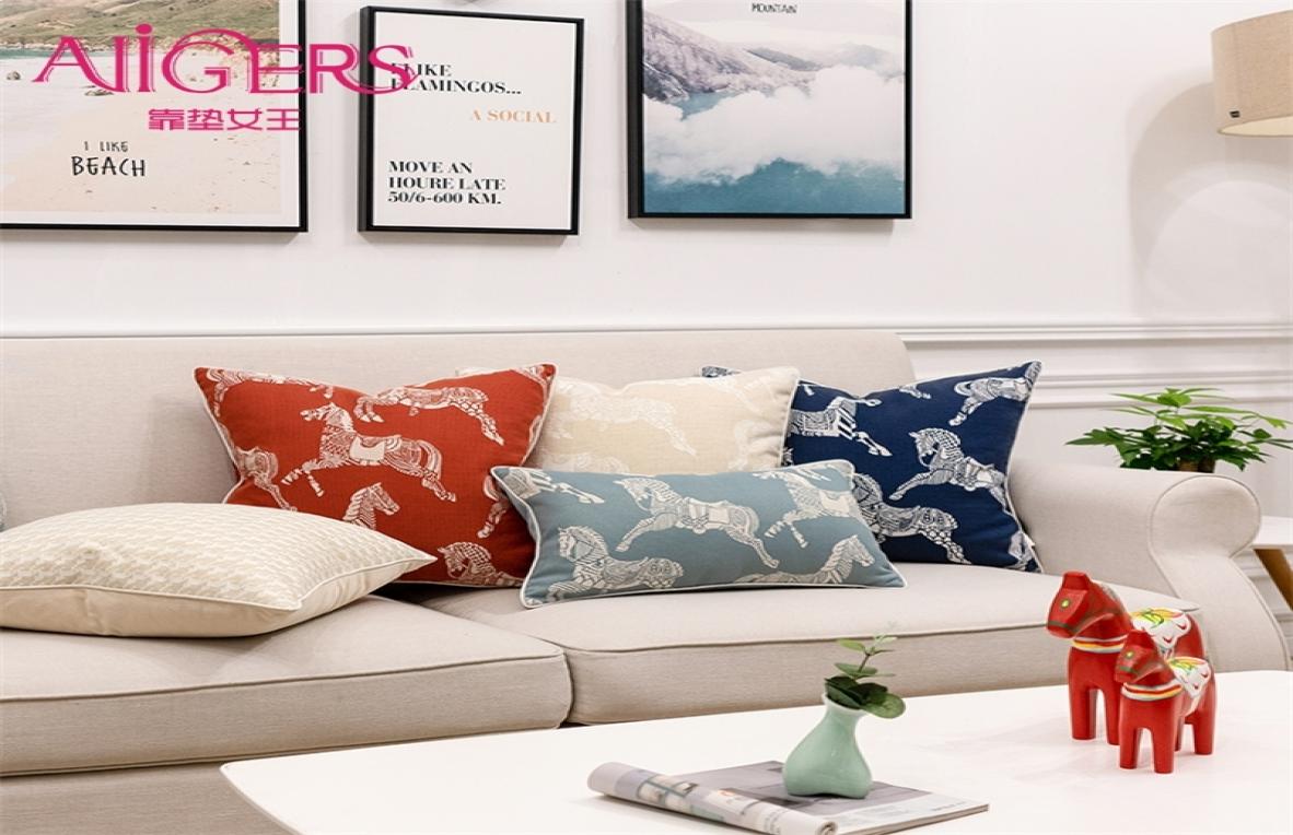 Avigers Mane European Cushion Covers Square Home Decorative Throw Pillows Cases for Sofa Living Room Bedroom LJ201216