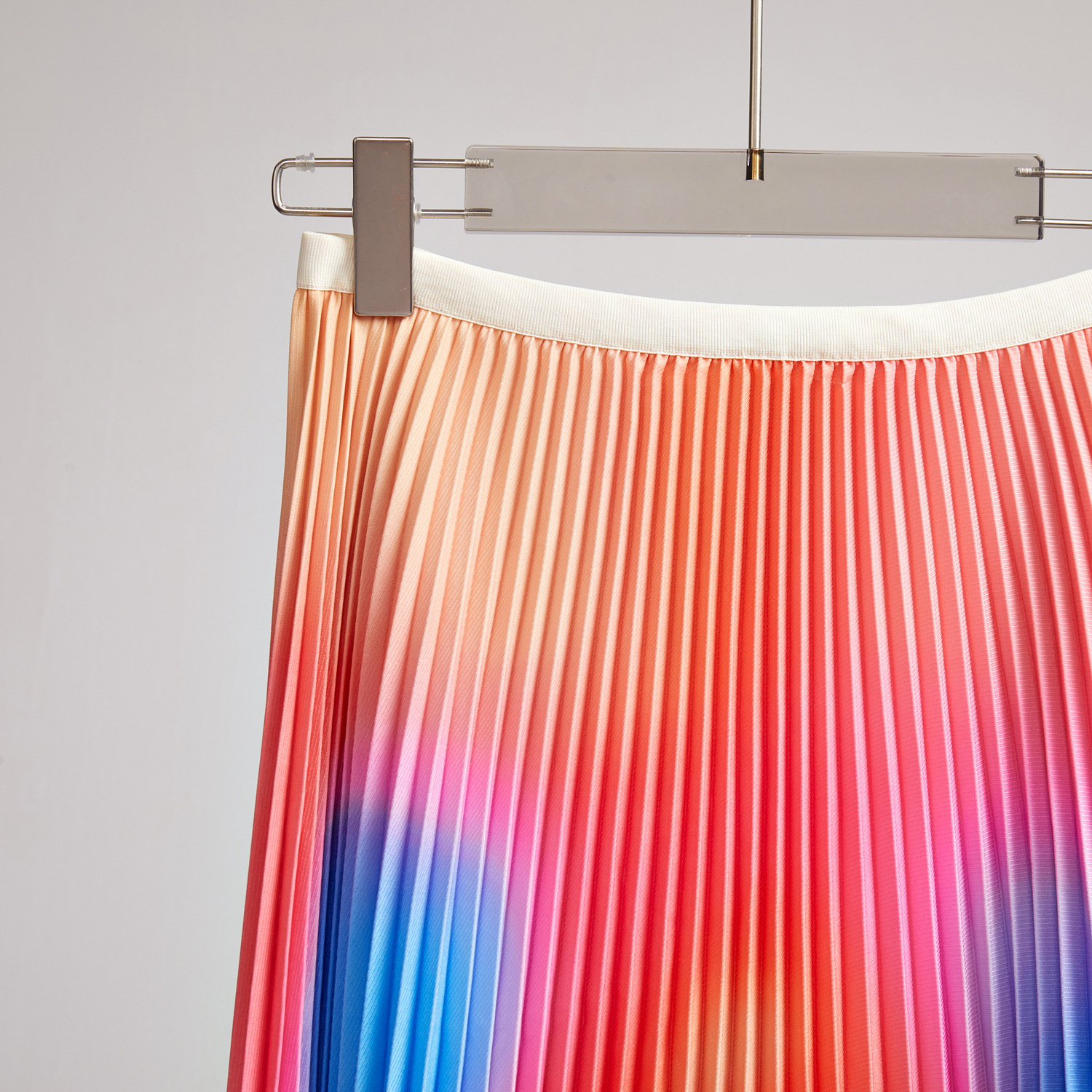 Two Piece Dress Runway Fashion Long Sleeve T-shirt Pleat Skirt Suit Women Casual Two Piece Set Elegant Elastic Pleated Long Skirt Outfits Office Lady 