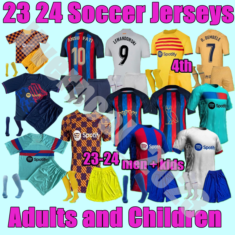 23 24 LEWANDOWSKI soccer jerseys PEDRI ANSU FATI O. DEMBELE R. ARAUJO 2022 2023 Barcelonas Supercup FERRAN fans player version Shirts GAVI ADAMA kids kit socks Full sets
23 24 LEWANDOWSKI soccer jerseys PEDRI ANSU FATI O. DEMBELE R. ARAUJO 2022 2023 Barcelonas Supercup FERRAN fans player version Shirts GAVI ADAMA kids kit socks Full sets