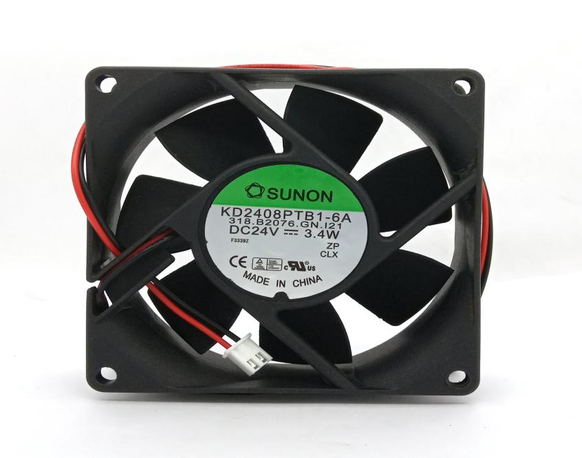 Original SUNON KD2408PTB16A DC24V 34W 80x80x25MM 8cm 2Lines Inverter cooling fan