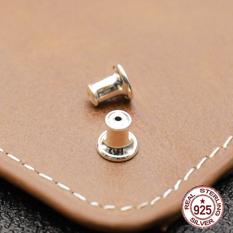 E61 S925 Pure Silver Ear Studs Earplugs Fashion Personalized Punk Style Circle Original Cross Horseshoe Letter Shape Gift for Lovers