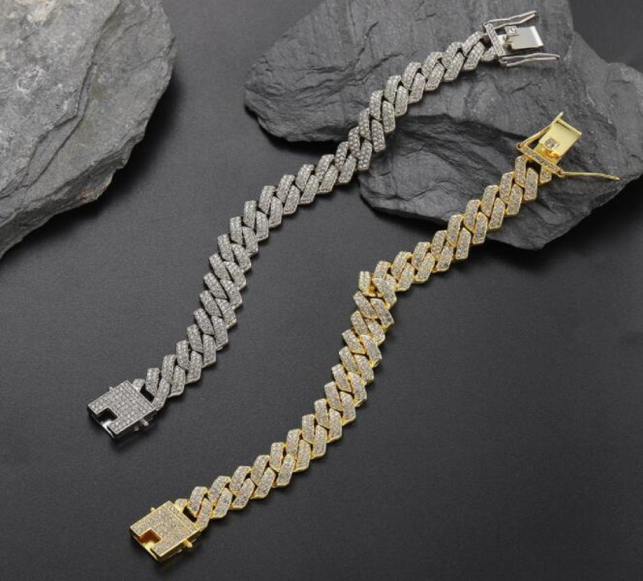 Punk Rock 14mm Round Stainless Steel Cuban Miami Link Chain Bracelet for Men Rapper Gold Silver Color Gift