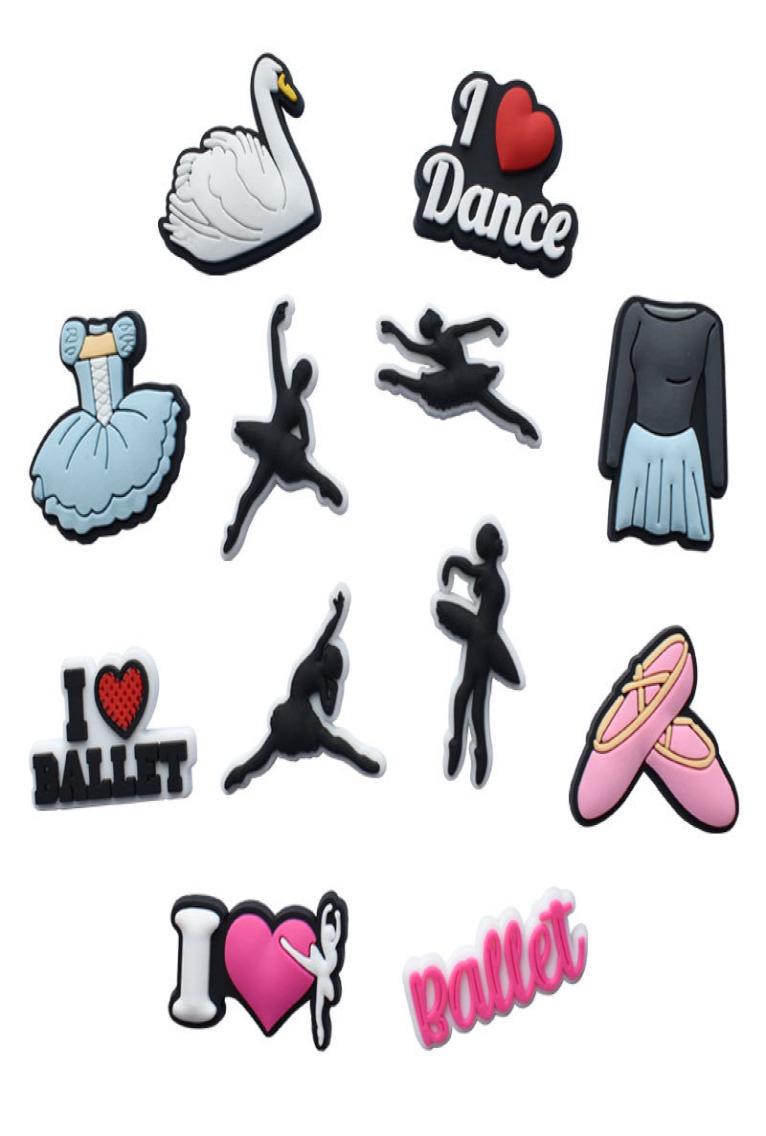 Ballet Dance Charms Shoe Jibitz Charm Accessories Pins Decoraion Buckle