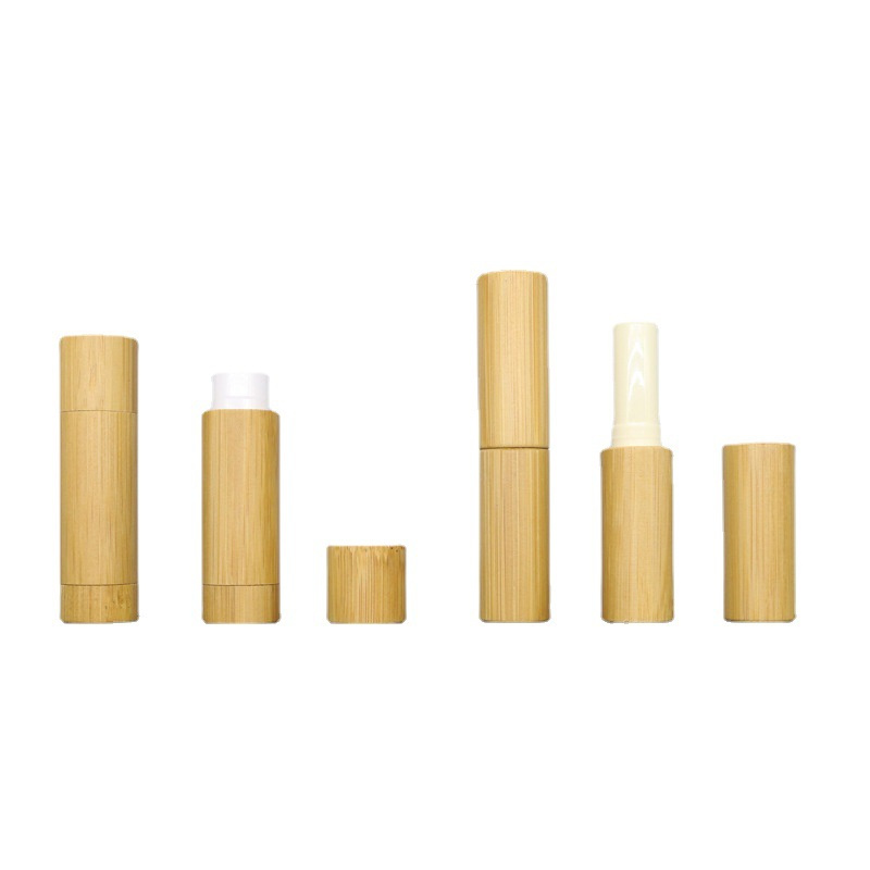 Lip Balm Tube Empty Chapstick Bottle Bamboo Tubes Lip Gloss Storage Tubes for Women