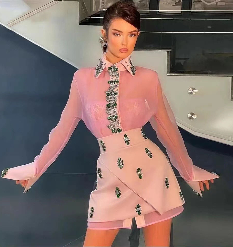 Cocktail Dresses Party Prom Gown Zipper Plus Size Custom A Line Lace Up High Neck Long Sleeve Organza Above Knee Mini