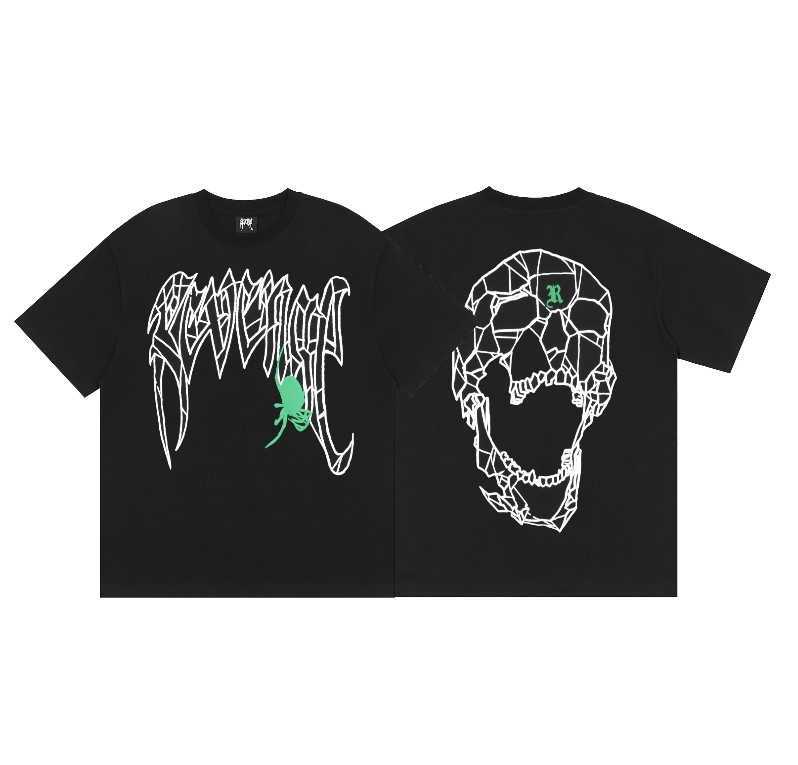 Revenge American High Street Little Fashion Skull Print Summer Unisex Loose Cotton Short Sleeve T-Shirt, Black4
Revenge American High Street Little Fashion Skull Print Summer Unisex Loose Cotton Short Sleeve T-Shirt, Black4
