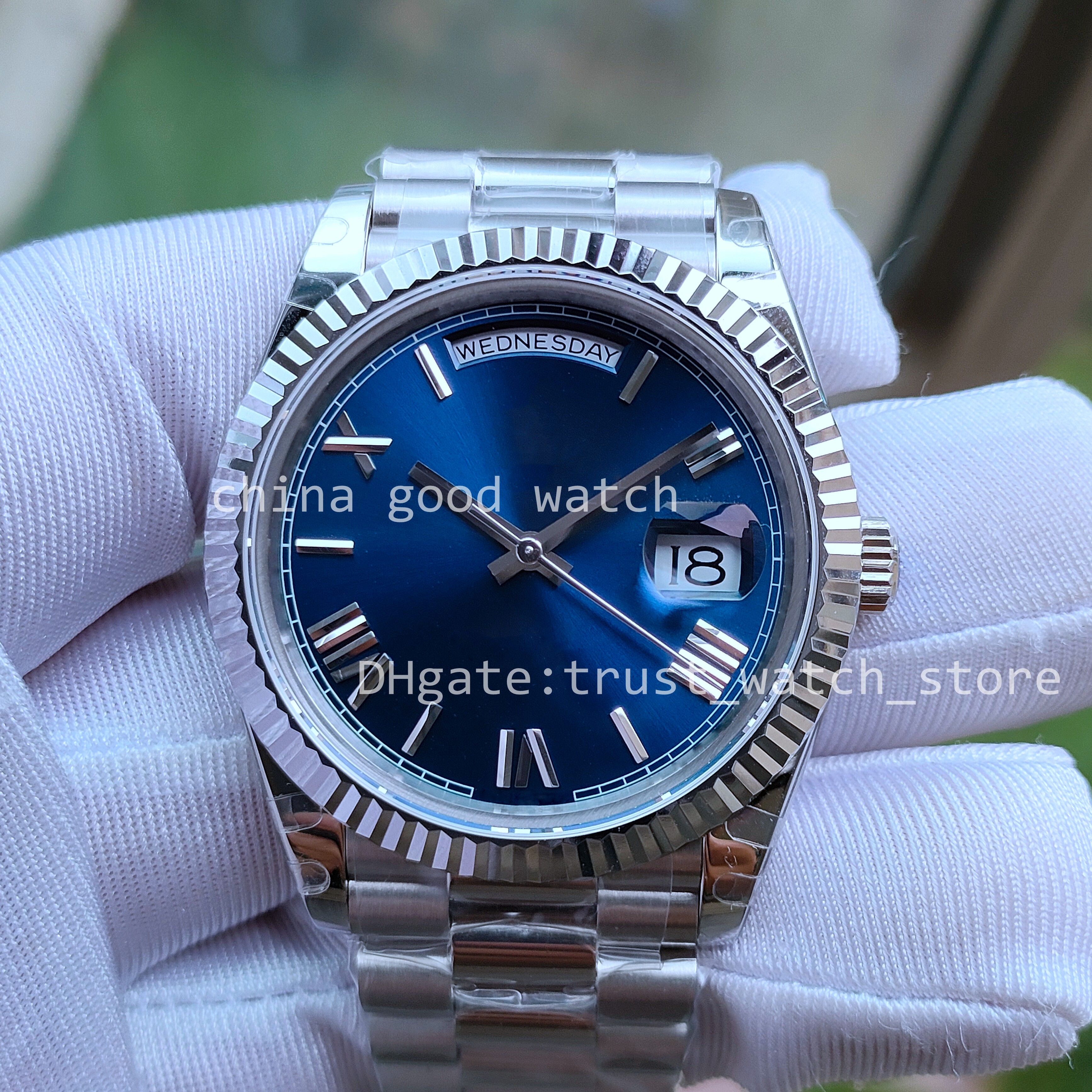 20 Style Menes Watch BP Factory 40mm Automatic Movement Blue Dial Date 904L Steel Strap Bpf Sapphire Business Fashion Waterproof sapphire Luminous Wristwatches