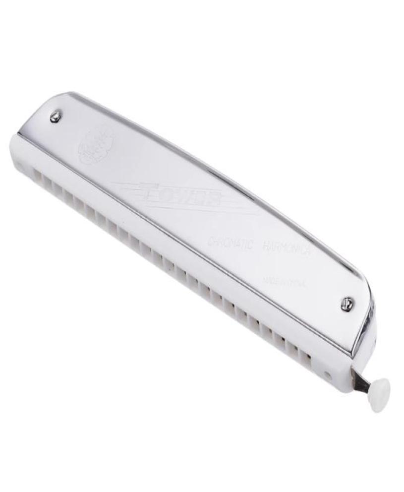 24 Holes Chromatic Harmonica C Key Slive Professional Mouth Organ Portable Tremolo Mini Harps Woodwind Instruments