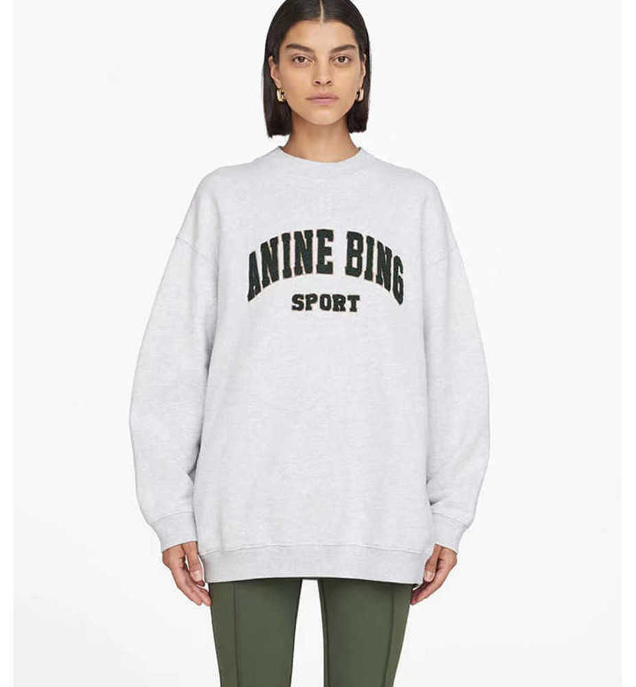 Women's Hoodies Sweatshirts Anine Bing Women Sweatshirt Designer Pullover Classic Letter Embroidery Inside Fleece Crew Neck Sweater203, White flower ash
Women's Hoodies Sweatshirts Anine Bing Women Sweatshirt Designer Pullover Classic Letter Embroidery Inside Fleece Crew Neck Sweater203, White flower ash