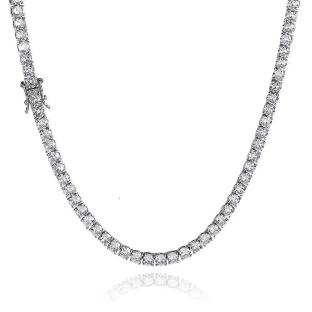 Necklace 3mm 4mm 5mm 6.5mm Mossanite Jewelry Sterg Sier D VVS1 Dia Necklaces Moissanite Tennis Chain Bracelets for women Men