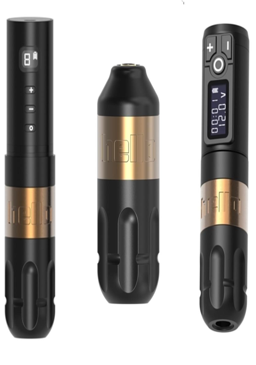 High Quality Swiss Motor Wireless Rotary Tattoo Machine Pen Strong Quiet With Replace Battery 1800 mAh RCA Adapter 211126