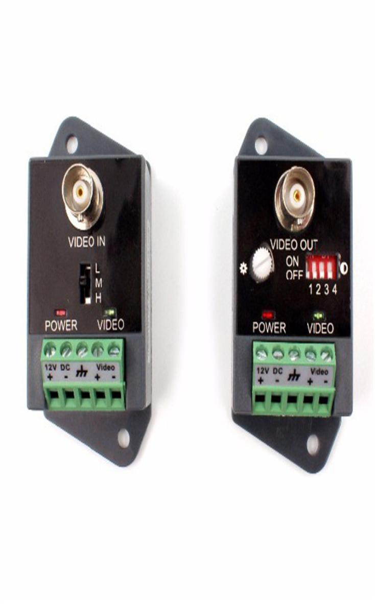 1 Video Balun Transmitter Receiver Active Power Video Balun Support 2400 Meters CCTV HDTVI HDCVI AHD-HD Active Balun