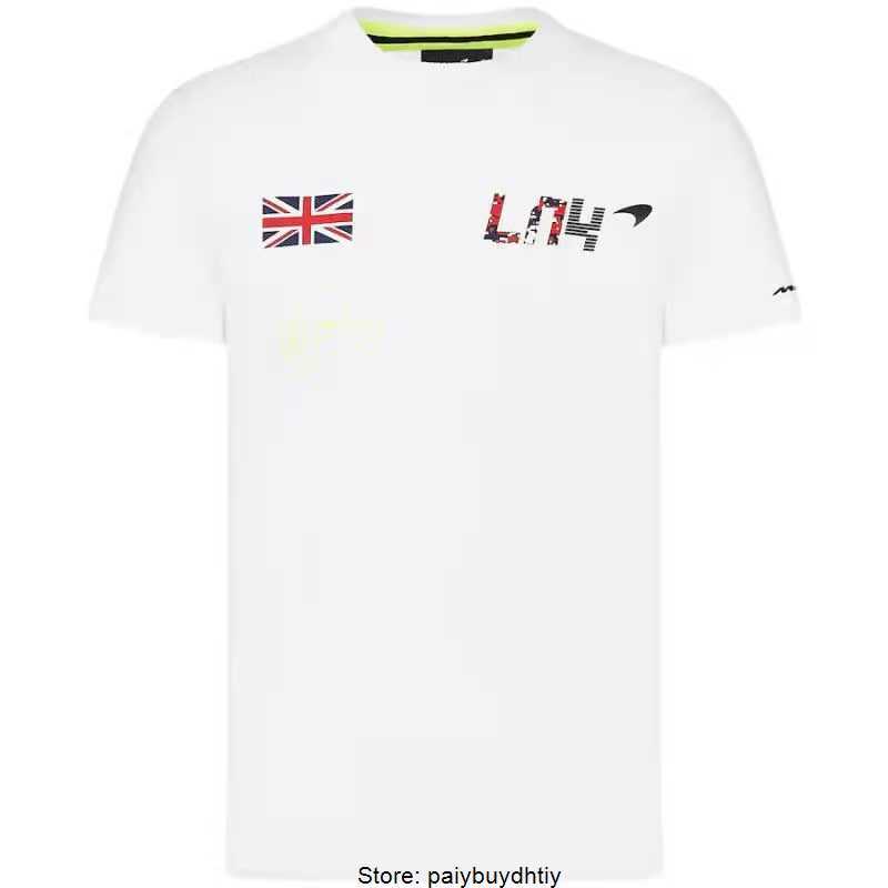 Summer Men's T Shirts Hot-selling Motorcycle Racing Quick-drying Suit2021 Latest F1 Shirt McLaren Lando Norris No4 British GP Glitch