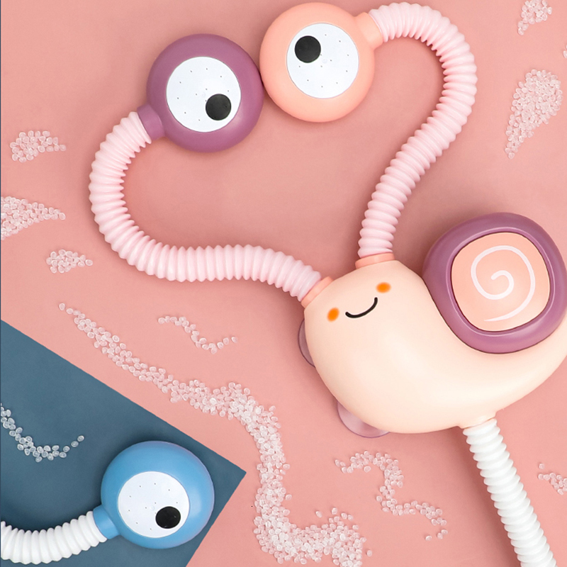 Bath Toys Bath Toys Water Game Snail Spraying Faucet Shower Electric Water Spray Toy For Baby Bathtime Bathroom Kids Toys 230404