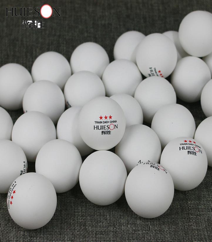 Huieson 100 Pcs 3Star 40mm 28g Table Tennis Balls Ping Pong Balls for Match New Material ABS Plastic Table Training Balls T19092