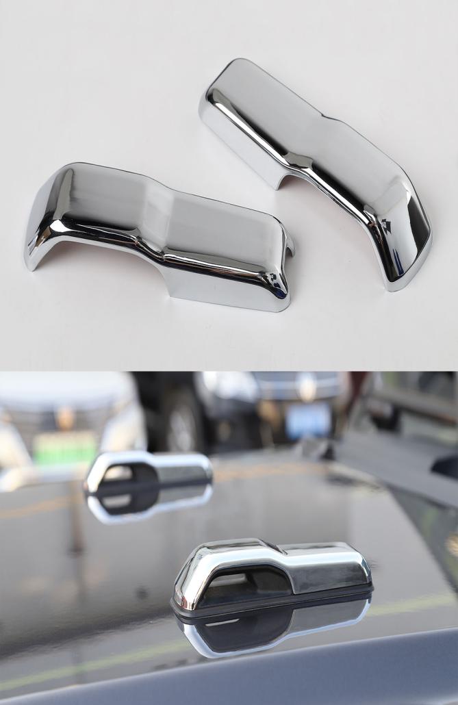 ABS Silver Hood Decorative Cover 2PCS Decoration Cover Fit Jeep Wrangler JL Auto Interior Accessories
