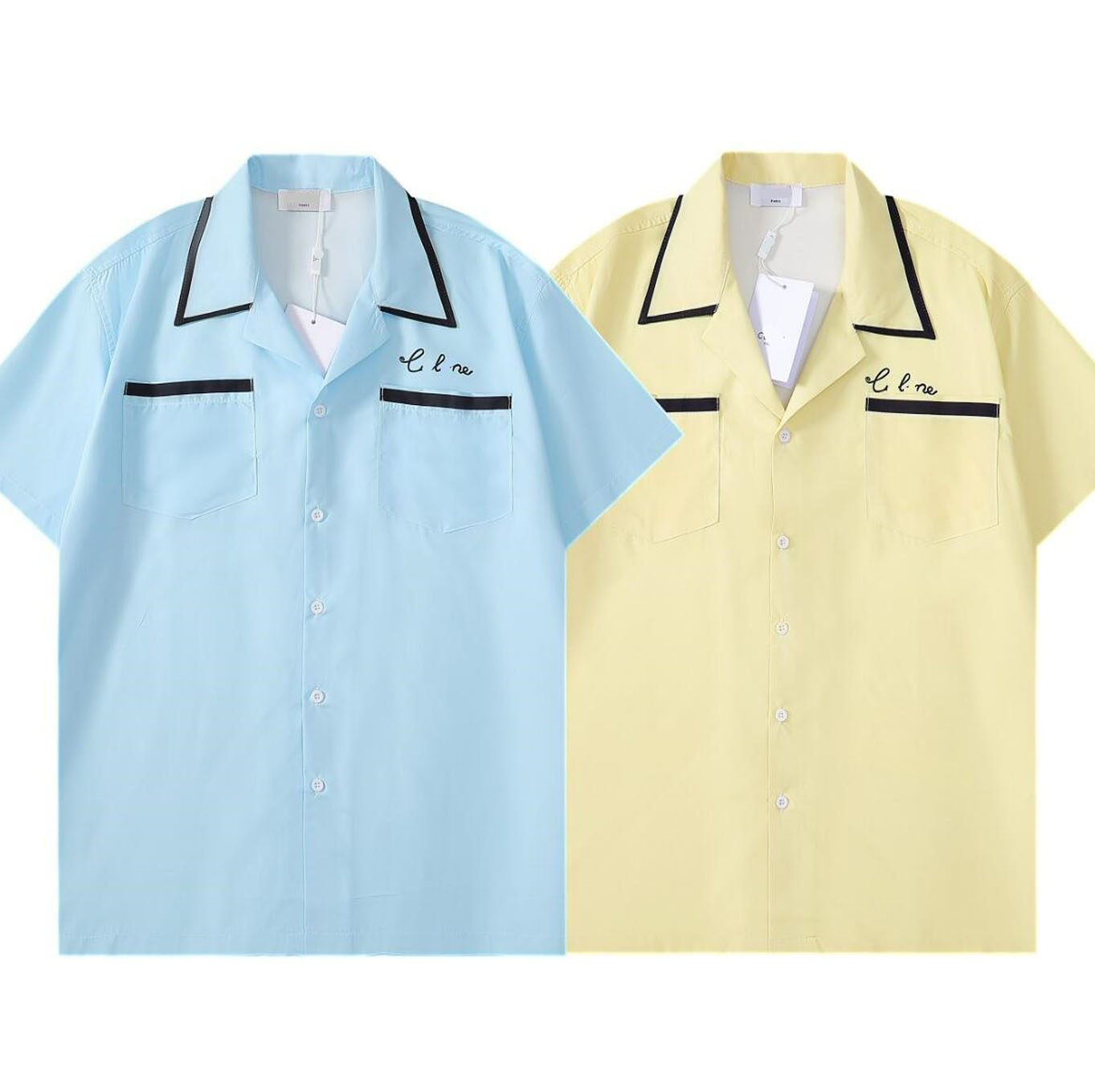 Men Causal Shirts Summer New Fashion Solid Color Bottom Shirt Slim Brand Letter Print Short Sleeve 100% Cotton Breathable Top, Yellow
Men Causal Shirts Summer New Fashion Solid Color Bottom Shirt Slim Brand Letter Print Short Sleeve 100% Cotton Breathable Top, Yellow