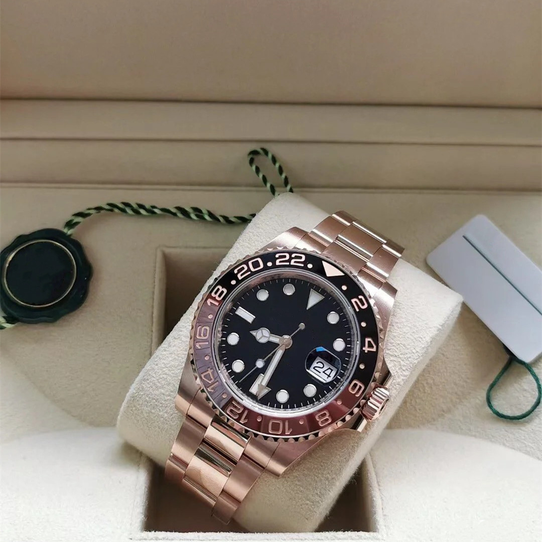 Men's Watches GMT Work m126715chnr Brown Black Dual Color Ceramic Border Rose Gold Stainless Steel Bracelet Automatic Mechanical Watch Luminous Waterproof Watch, Tool
Men's Watches GMT Work m126715chnr Brown Black Dual Color Ceramic Border Rose Gold Stainless Steel Bracelet Automatic Mechanical Watch Luminous Waterproof Watch, Tool