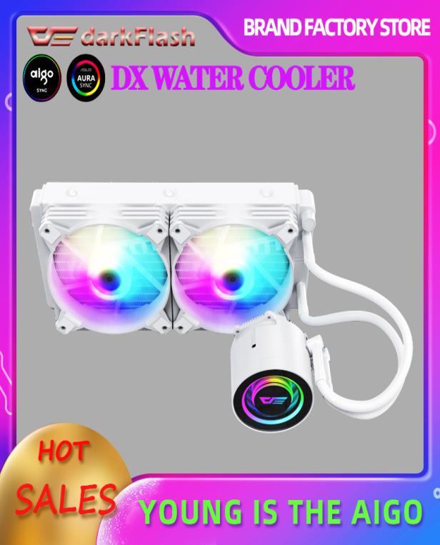Fans Coolings DarkFlash PC Case Water Cooler Computer CPU Fan Cooling Radiator Integrated Liquid For Intel LGA 2011115xAM3AM4