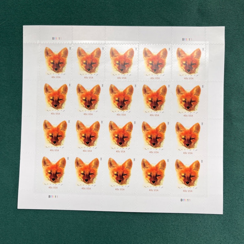 2023 USA #5743 40c Red Foxes - Sheet of 20 Mint fox US Postal For Mailing, Us stamps
2023 USA #5743 40c Red Foxes - Sheet of 20 Mint fox US Postal For Mailing, Us stamps