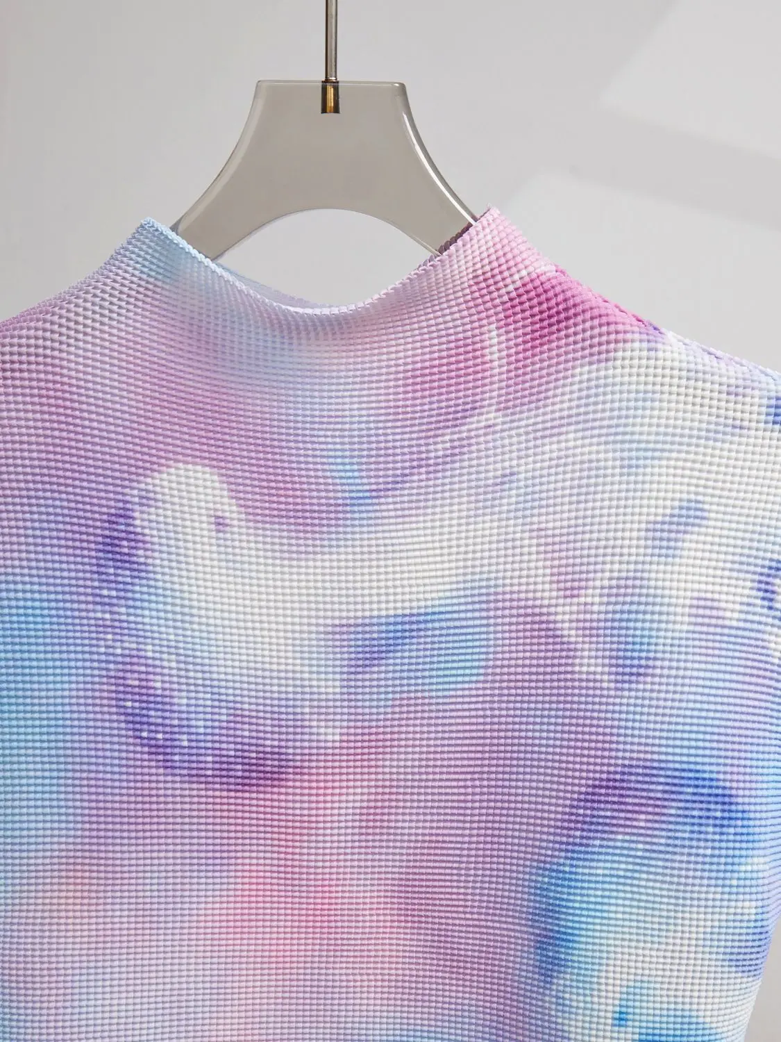 Two Piece Dress Runway Skirt Sets Women High Neck Long Sleeve Flower Print Stretch Pullover Tops Long Pleated Skirt Suit 2 Piece Female Outfits 2024