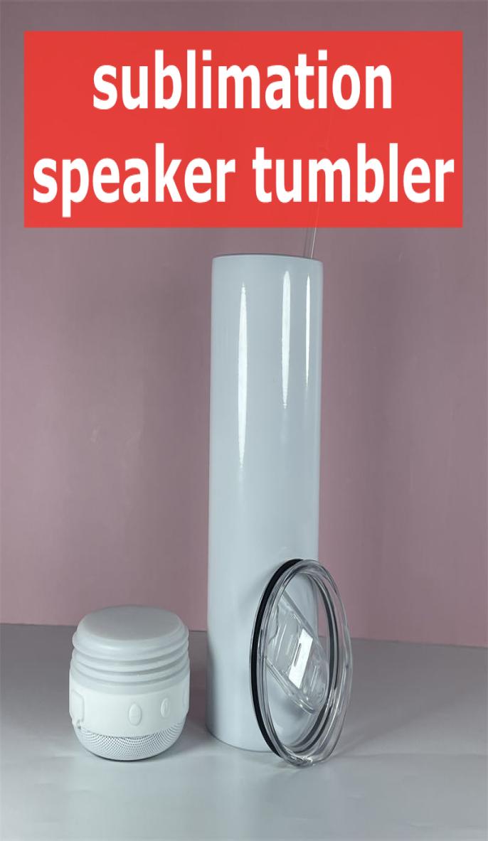 Sample 20oz Sublimation Speaker Music Tumblers Coffee Mugs Thermal transfer Printing Water Bottle A19
